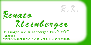 renato kleinberger business card